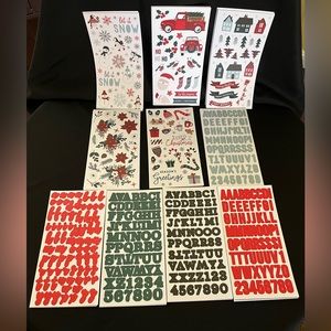 100 Christmas, Holiday, Winter and ABC Stickers